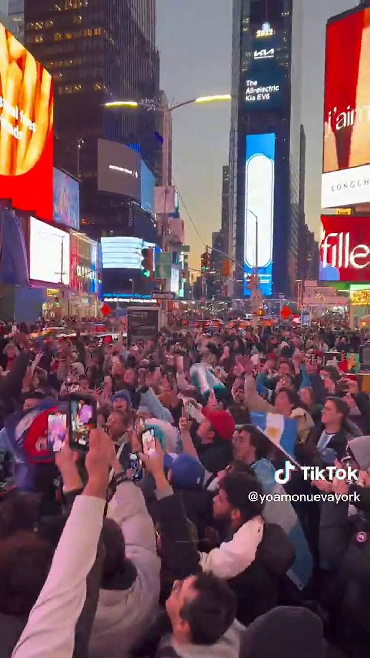 La euforia por el triunfo de la selección argentina llegó a Nueva York