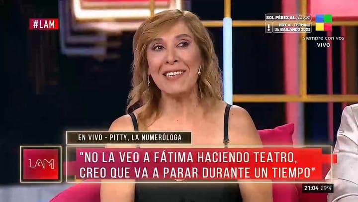Las predicciones de Pitty, La Numerologa sobre Fatima Florez