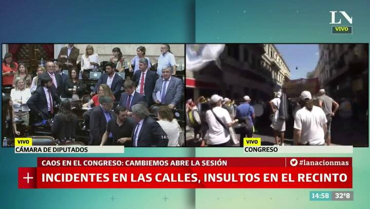 Reforma previsional: cómo es la situación en las calles aledañas al Congreso