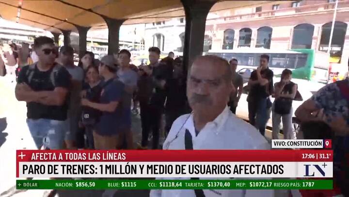 El retorno a casa se dificulta con el paro de trenes