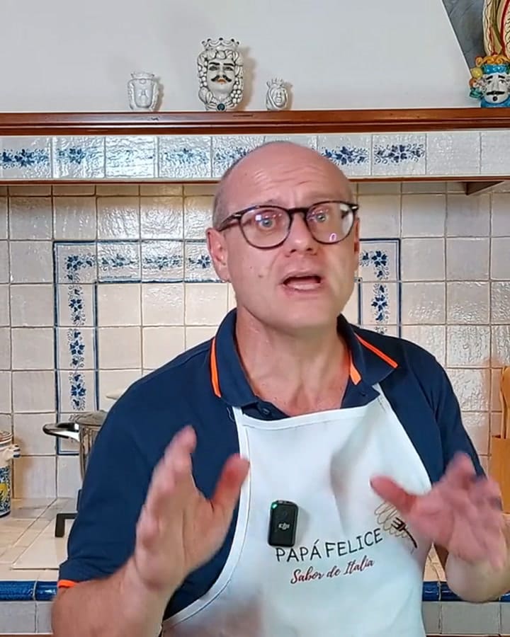El usuario @papafelicerecetas es conocido en TikTok por dar a conocer recetas italianas