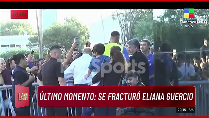 Angel de Brito brindo detalles de la salud de Eliana Guercio en Cordoba