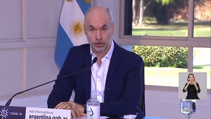 Horacio Rodríguez Larreta aprovechó el mensaje para felicitar al gobierno nacional por la vacuna