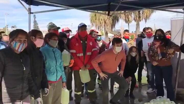 Sabbatella repartió lavandina con Galmarini