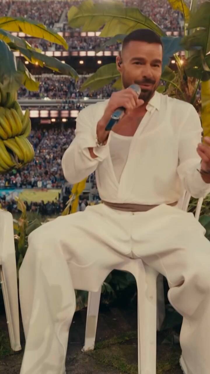 Ricky Martin cantó en el medio tiempo del Super Bowl