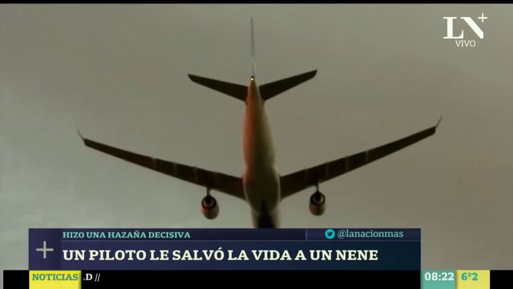 Un piloto le salvó la vida a un nene