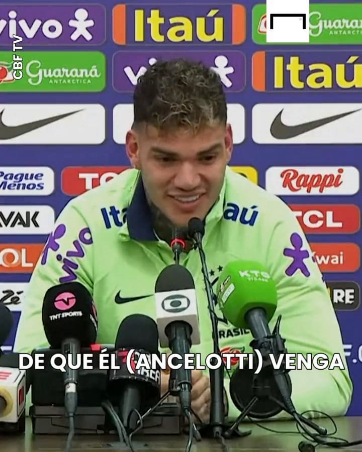 El arquero Ederson aseguró que Carlo Ancelotti está cerca de ser DT de Brasil