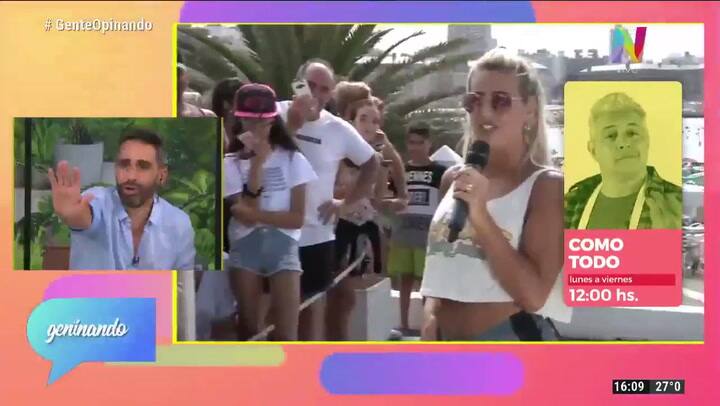 La reacción de Sol Pérez con un espectador que le filmó la cola - Fuente: Twitter