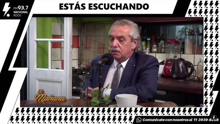 Alberto Fernández en radio Nacional Rock