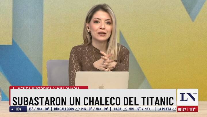 Subastaron un chaleco del Titanic