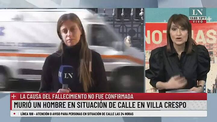 Murió un hombre en situación de calle en Villa Crespo; la causa de fallecimiento no fue confirmada