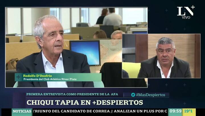 Chiqui Tapia sobre D'Onofrio