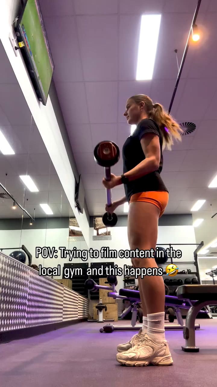 Una joven quiso grabarse en el gimnasio y sucedió algo inesperado