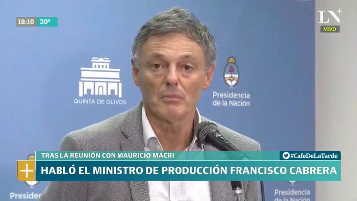Cabrera afirmó que la crisis del dólar 'será historia en pocos días'