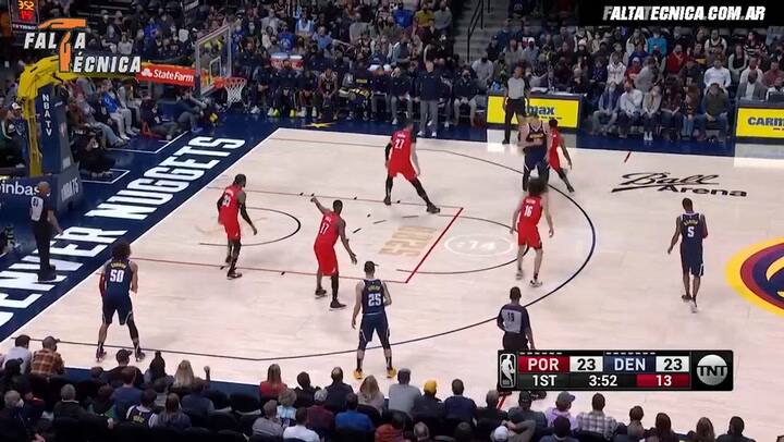 Aciertos de Campazzo vs. Portland (Falta Técnica)
