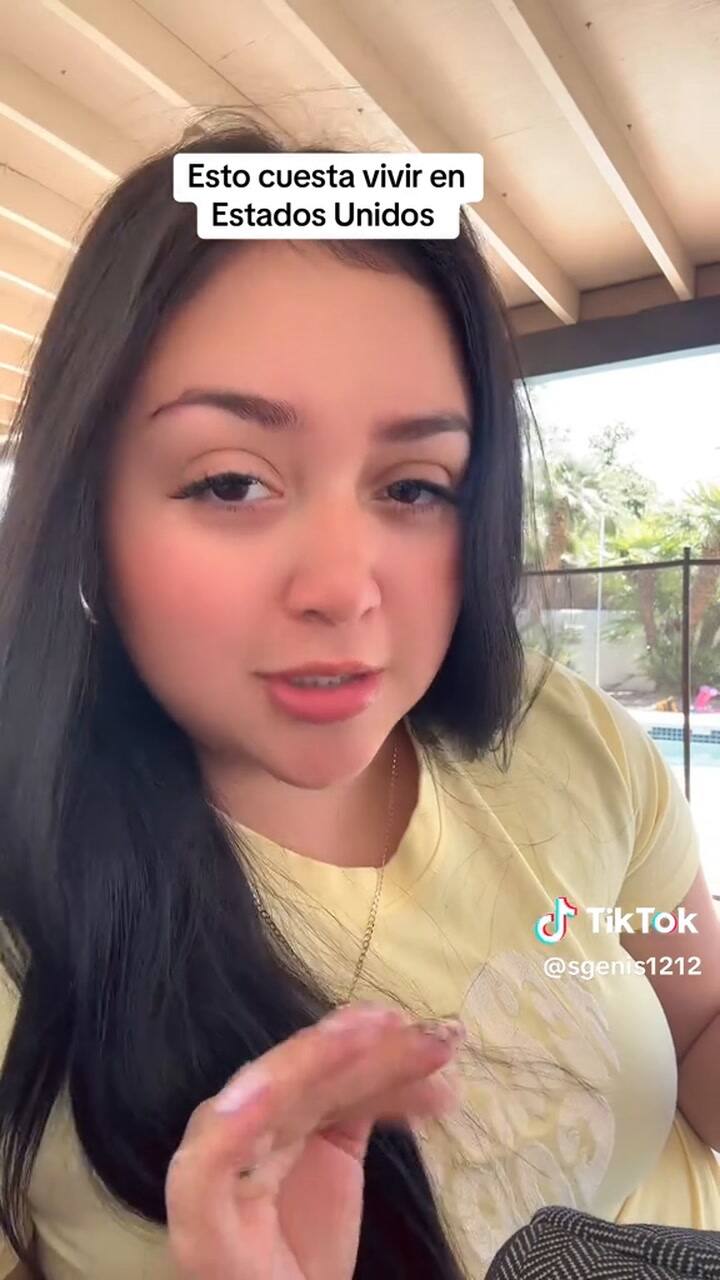 Una migrante mexicana que vive en Las Vegas contó cuánto gasta al mes (TikTok @sgenis1212)