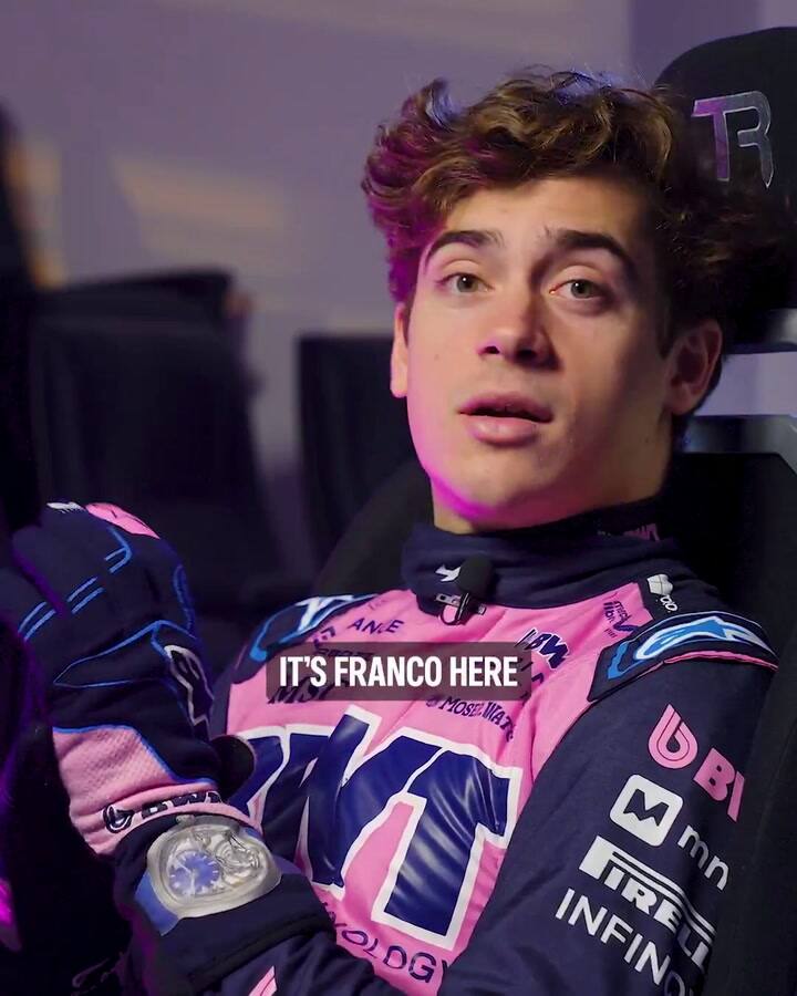 El video de Colapinto antes de la carrera de este domingo