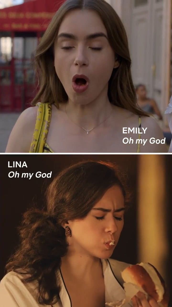 Lina, al momento de probar los maritozzi en la película de Amor y Gelato: 'Oh, mi Dios'