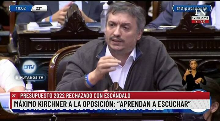 Pablo Rossi le aplicó el VAR al discurso de Máximo Kirchner