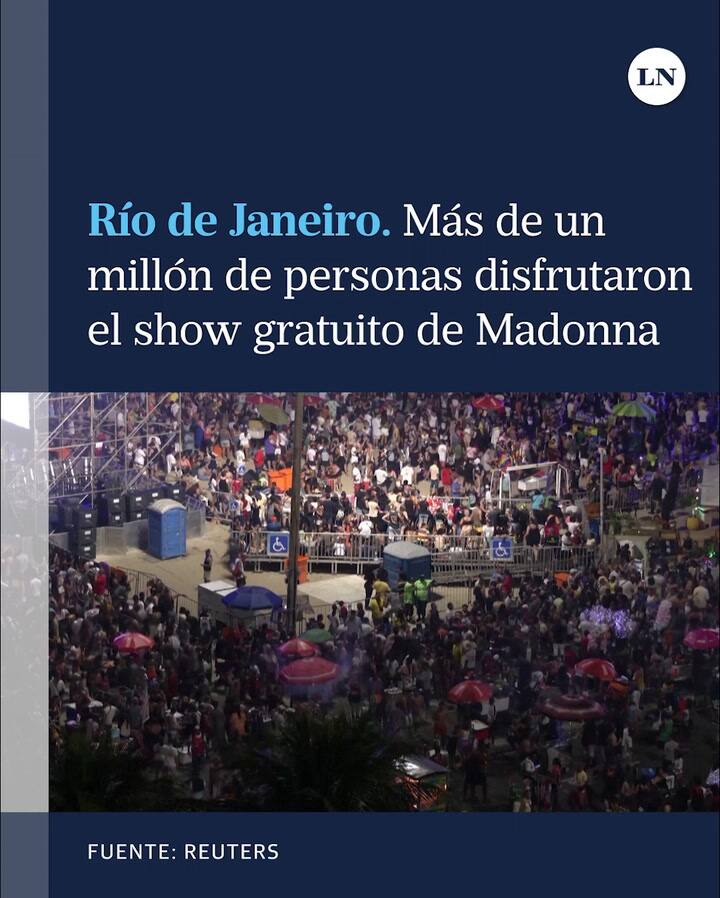 Río de Janeiro: más de un millón de personas disfrutaron el show gratuito de Madonna