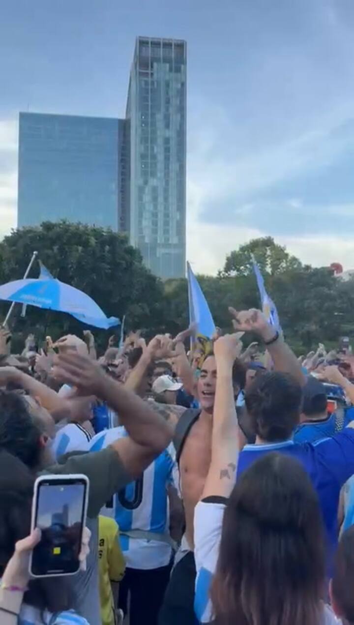 Otro banderazo argentino en Estados Unidos antes del partido de la selección