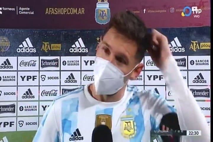 La emoción de Messi