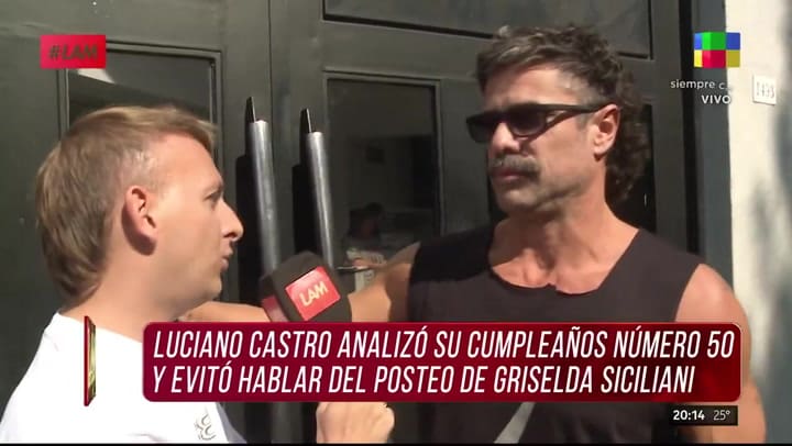 Luciano Castro y su reacción tras las críticas por su relación con Griselda Siciliani