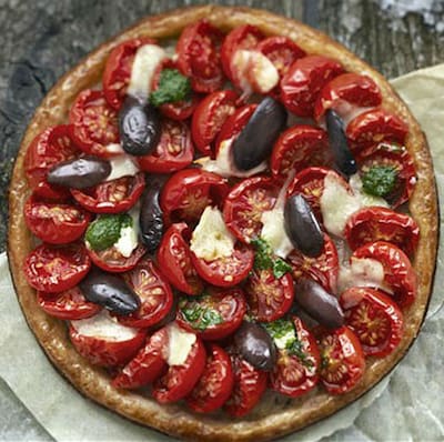 Tarta de tomates cherries
