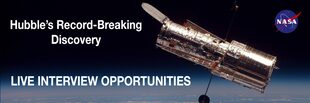 "Hubble récord", el anuncio que compartió la NASA en su página web