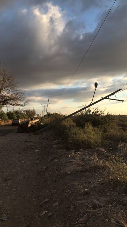 Hubo árboles, postes y paredes caídas. También se registraron más de 100 focos de incendio. Piden tomar los recaudos para este sábado, ya que el viento podría regresar con fuerza. Foto Twitter