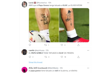 Hubo quienes encontraron imágenes de los otros tatuajes del Papu Gómez
