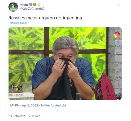 Hubo quienes ironizaron sobre el hecho de que Rossi sea considerado como el mejor arquero de la Argentina