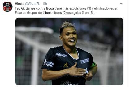 Hubo s que rescataron las estadísticas de Teo de cuando enfrentó a Boca