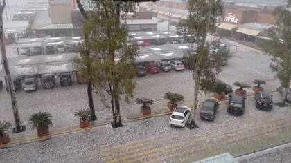 Hubo una tormena de granizo en Córdoba