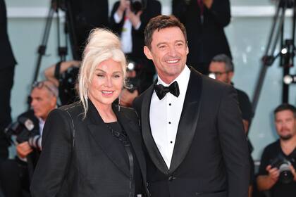 Hugh Jackman junto a su ex mujer, la directora australiana Deborra-Lee Furness, en el Festival de Cine de Venecia, en septiembre de 2022.
