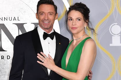 Hugh Jackman y Sutton Foster, juntos en los premios Tony, en 2022