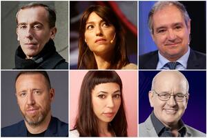 Hugo Alconada Mon, Maia Jastreblansky, Diego Cabot, Facundo Pastor, Victoria De Masi y Pablo Sirvén