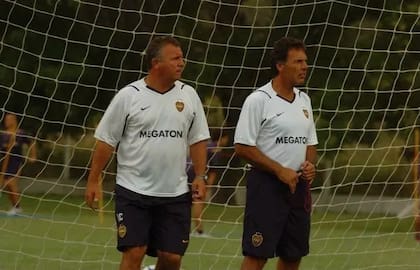 Hugo Gottardi junto a Russo en Boca, en el año 2007, cuando consiguieron la última Copa Libertadores del xeneize.