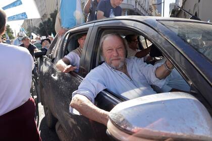 Hugo Luis Biolcati, expresidente de la Rural, presente en la marcha del campo