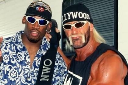 Hulk Hogan junto al exbasquetbolista Dennis Rodman