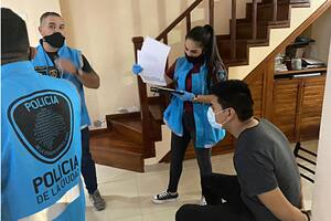 Humberto Garzón Martínez, en el momento en que fue arrestado en febrero de 2021, luego que un tribunal revocase el beneficio de la excarcelación