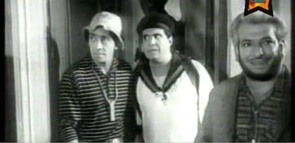 Humberto Ortiz y Olmedo, acompañados por Karadagian, otra figura clave de las infancias de aquellos años