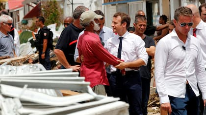 Huracán Irma: Macron y el Rey de Holanda fueron a Saint Martin para brindar apoyo tras la destrucción