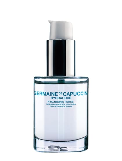 Hyaluronic Force: sérum de hidratación profunda, con ácido hialurónico, ($1200, Germaine de Capuccini).