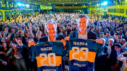 Ibarra y Macri, en el lanzamiento de la fórmula presidencial para competir con Riquelme