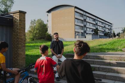 Ibrahim el-Hassan, nacido en Dinamarca de padres palestinos y residente en el barrio de Vollsmose, en Odense (Dinamarca), donde se ha ordenado a los residentes que se trasladen, 11 de septiembre de 2023.
