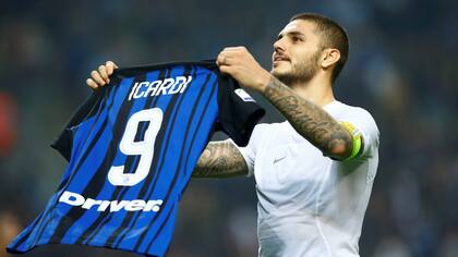 Icardi, en un festejo similar al de Messi
