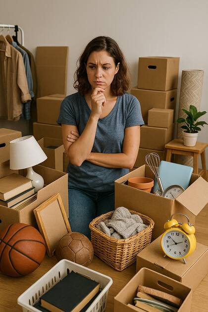 Idealmente, no hay que llegar al momento de la mudanza sin haber tomado algunas decisiones difíciles