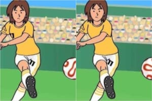 Identificá las tres diferencias en la imagen de la jugadora de fútbol