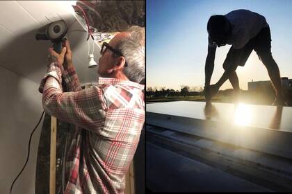 Iglesias analiza que le gusta trabajar en los días de sol por la energía que siente y por la mayor facilidad para manipular los materiales